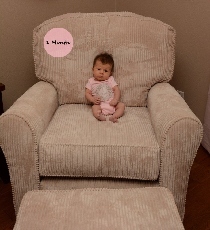 Josie 1 Month Pink Onesie 2-1